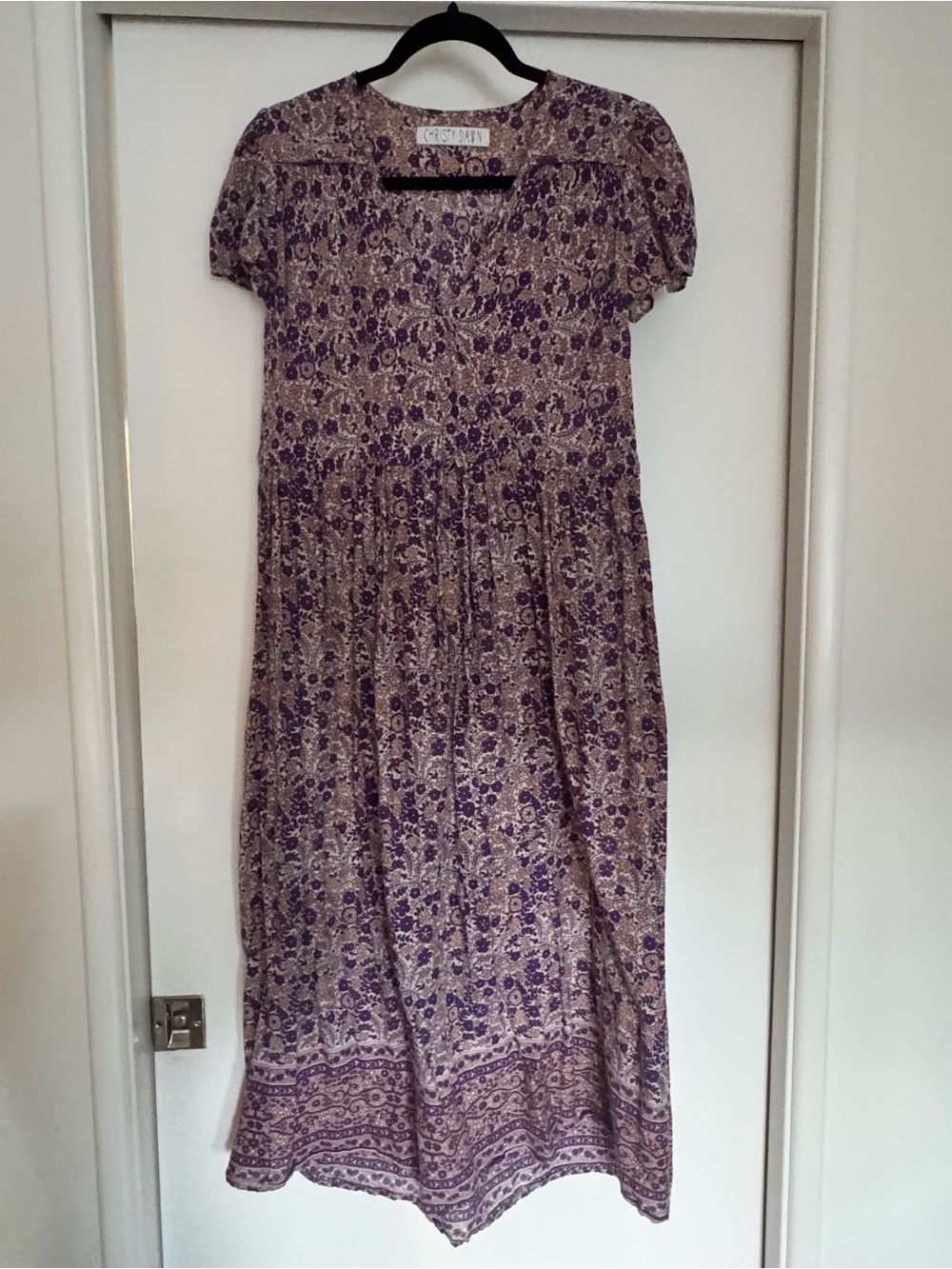 Christy Dawn Lavender Printed Midi Dress